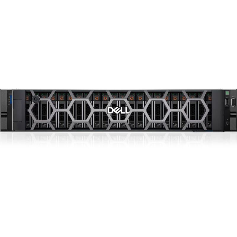 Dell PowerEdge R760 front panel with 16 drive bays and Smart Flow cooling.